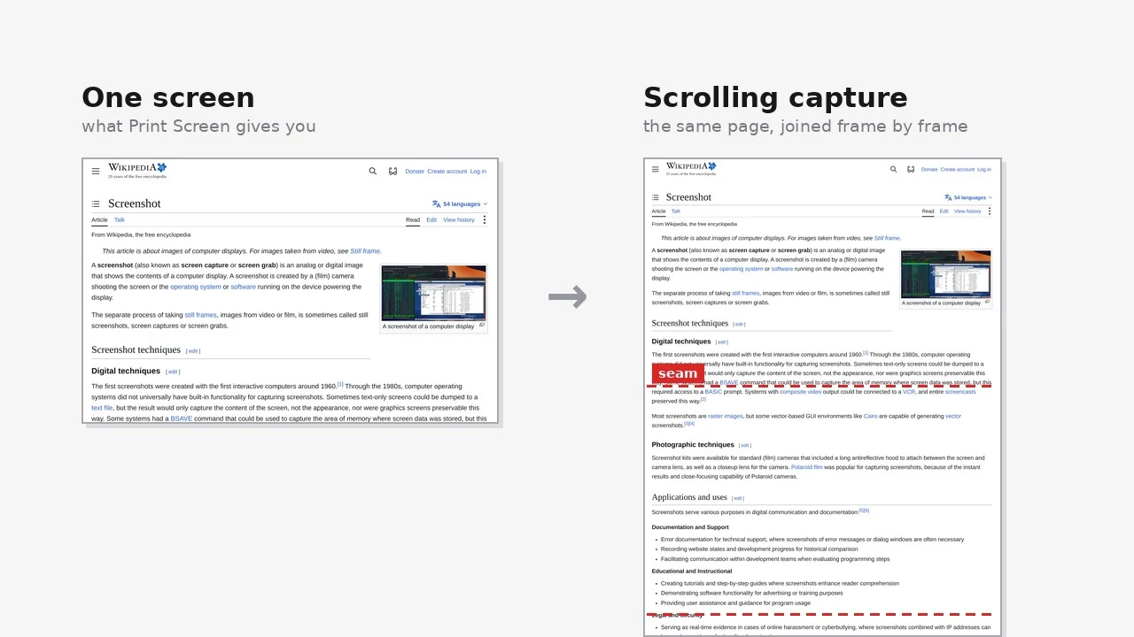 Scrolling Screenshots on Windows: What Actually Stitches